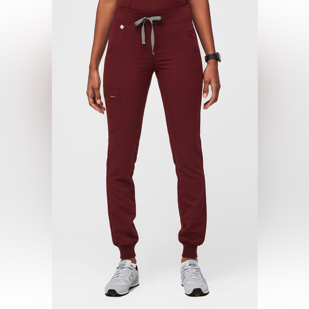 Burgundy Figs Zamora Jogger Scrub Pants